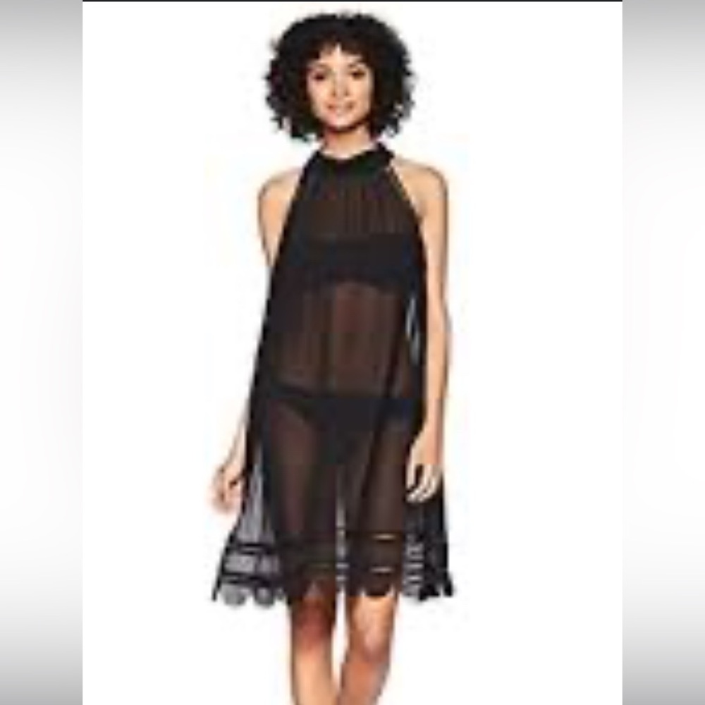 Women’s Ted Baker Kelsaa Cover up Size L Black Sheer NWOT